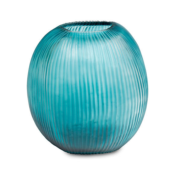 Guaxs Vase Gournia L clear petrol 1710 CLPE