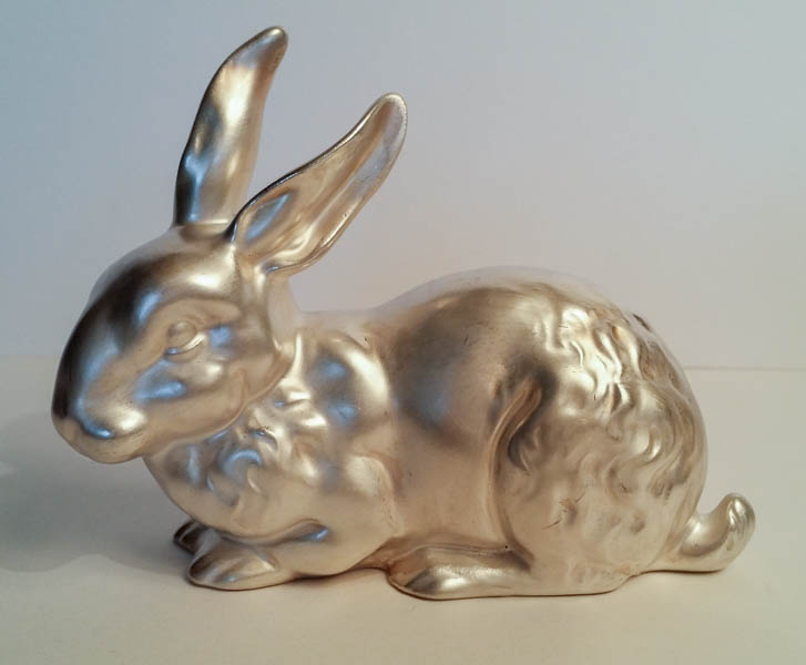 Bisquit-Hasen-Reichenbach-silber